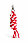 Tether for Hobby Horse made of double-twine cord - white-red