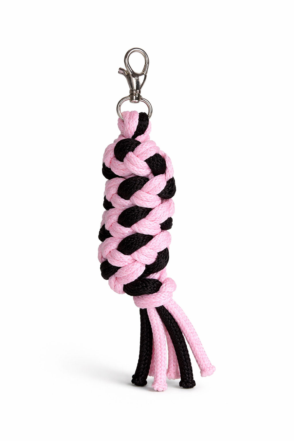 Tether for Hobby Horse made of double-twine cord - black-pink