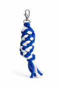 Tether for Hobby Horse made of double-twine cord - white-blue
