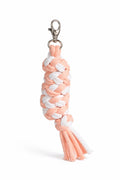 Tether for Hobby Horse made of double-twine cord - white-orange
