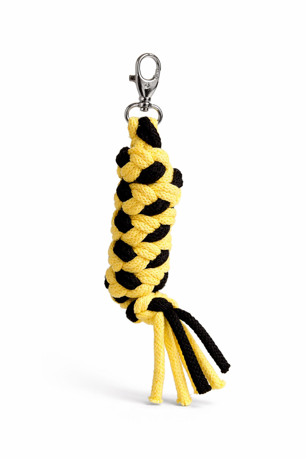Tether for Hobby Horse made of double-twine cord - black-yellow