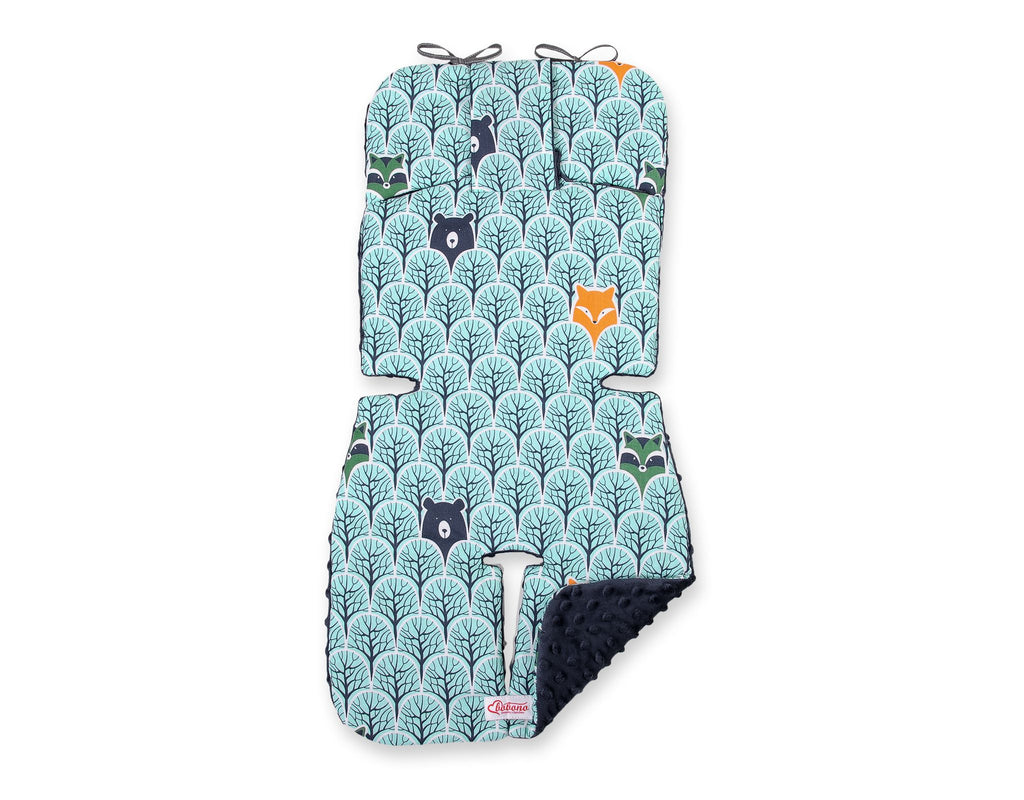 Double-sided cart insert BOBONO - mint forest/dark blue