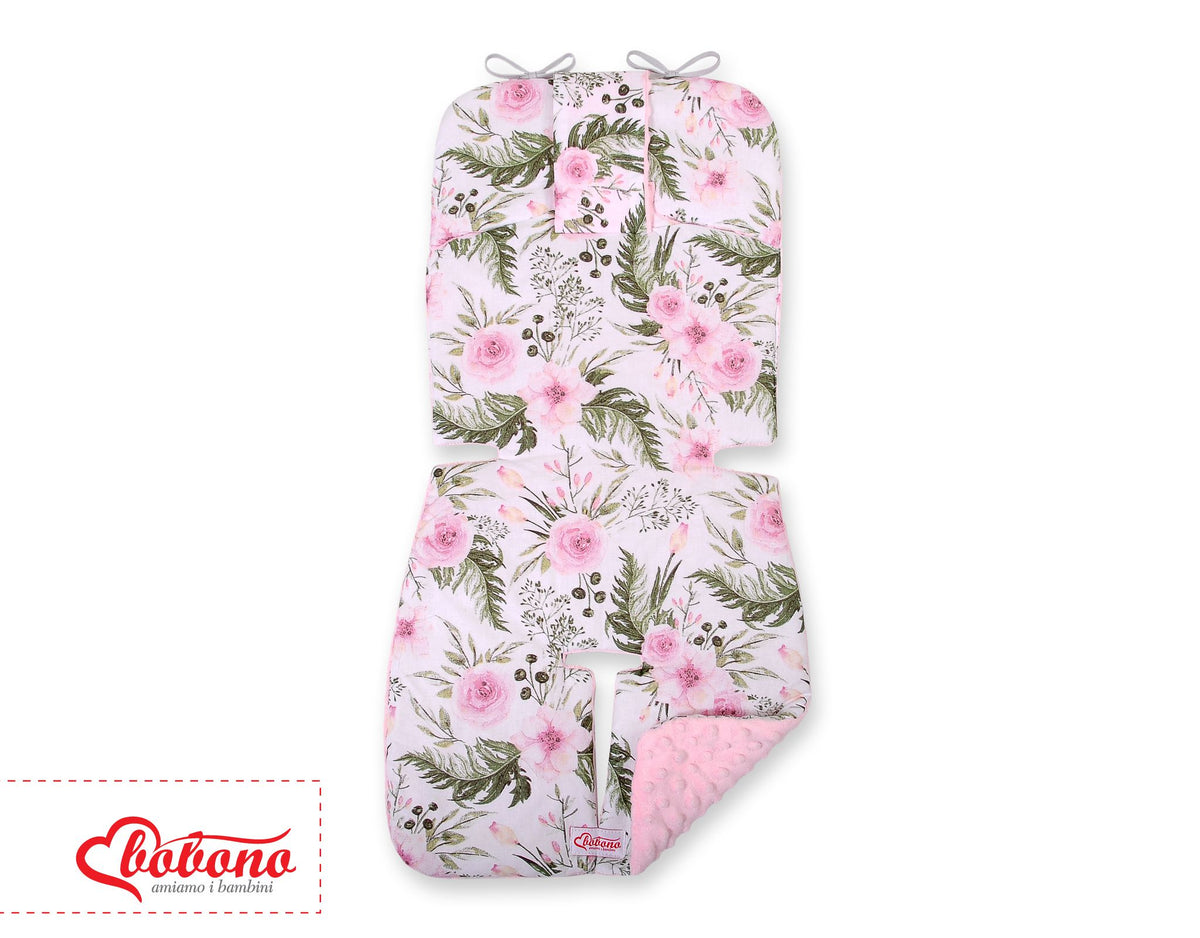 Double-sided cart insert BOBONO - peony flower pink/pink