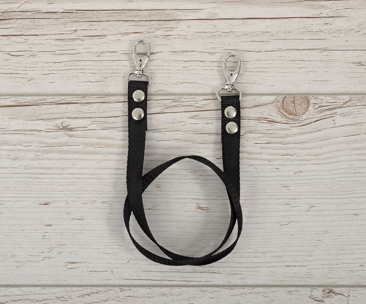 Hobby Horse reins for halters - black