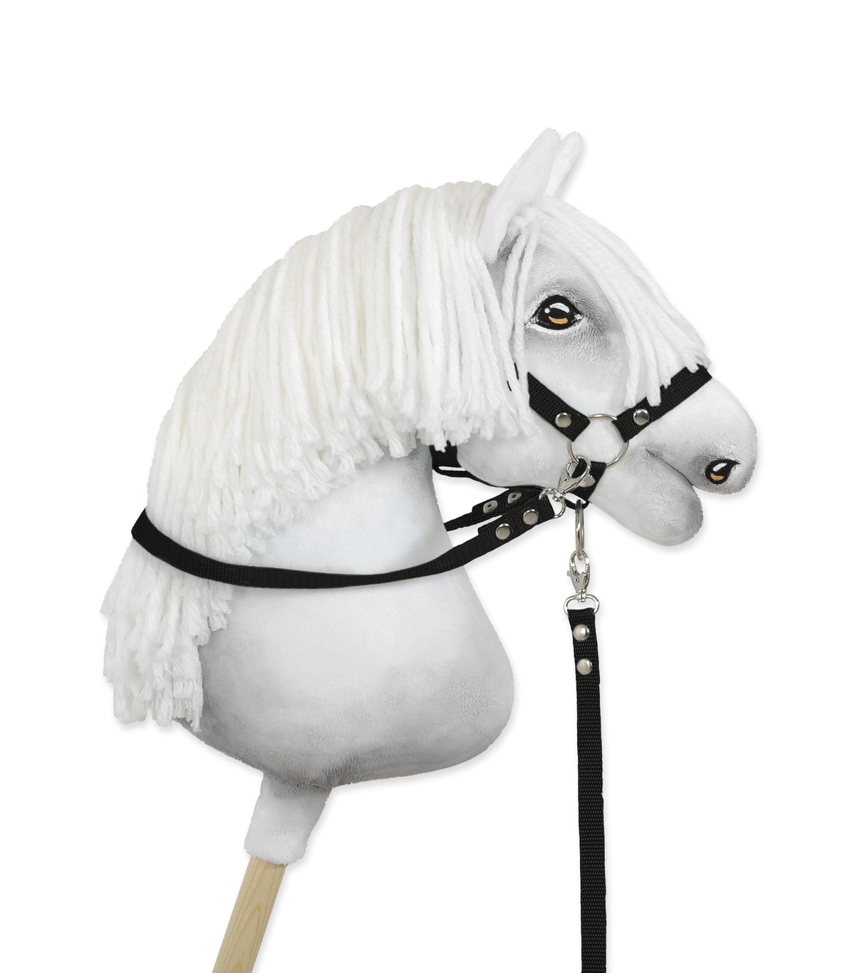 Hobby Horse reins for halters - black