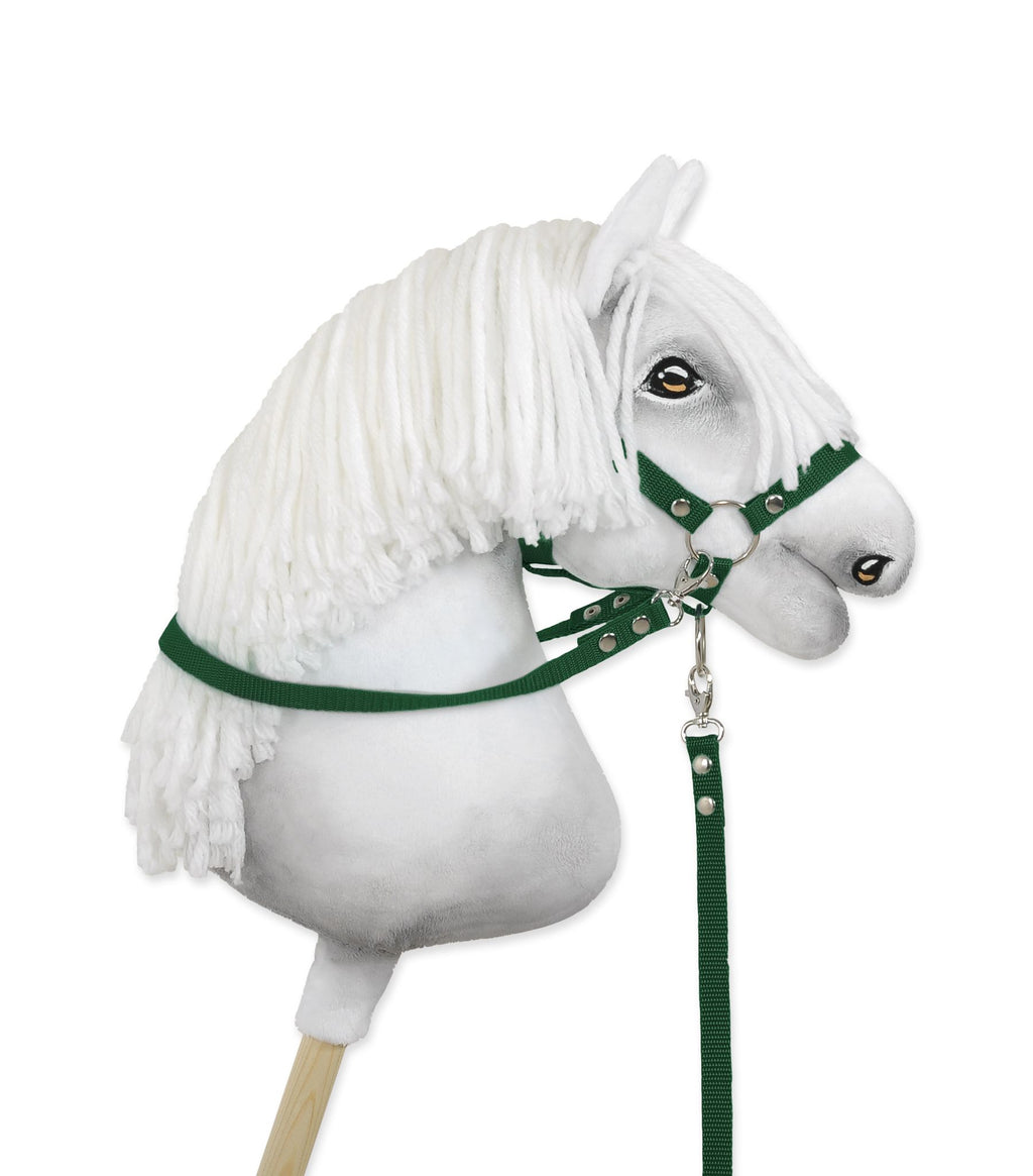 Hobby Horse reins for halters - bottle green