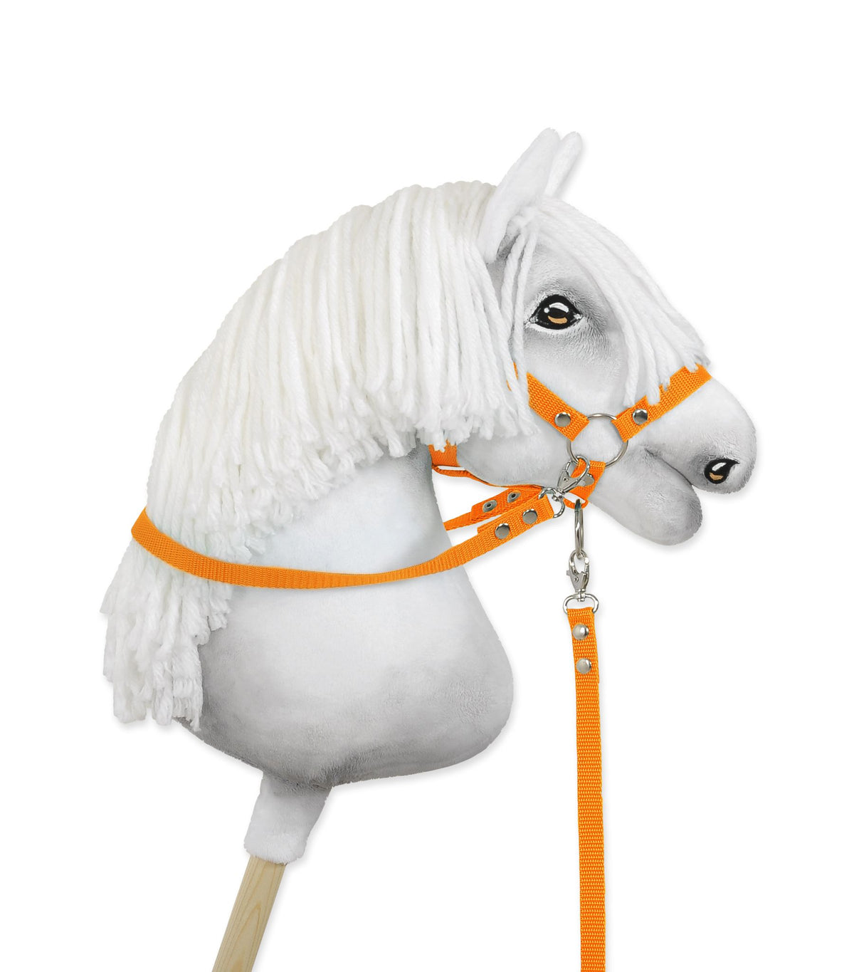 Hobby Horse reins for halters - neon orange