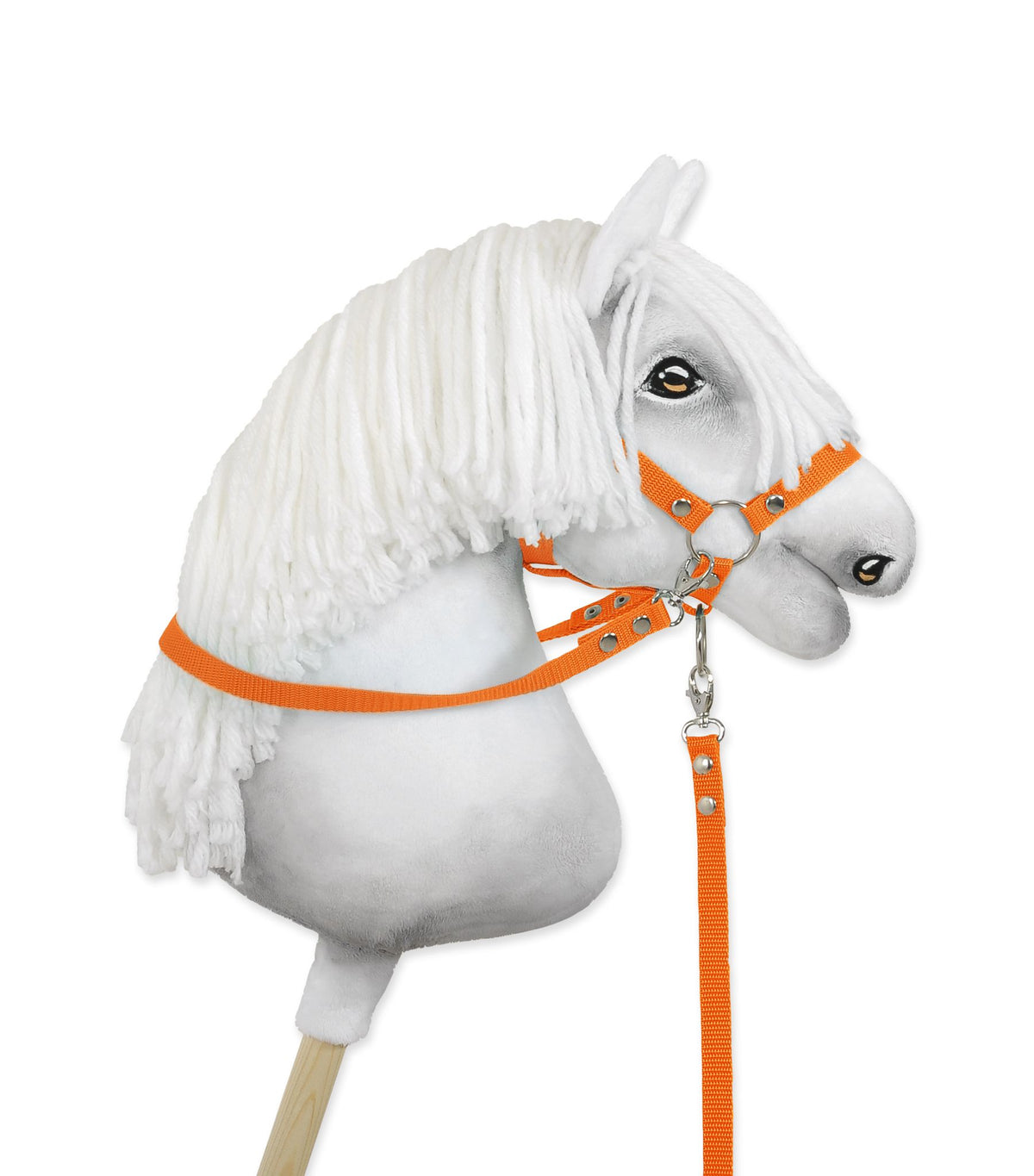 Hobby Horse reins for halters - orange
