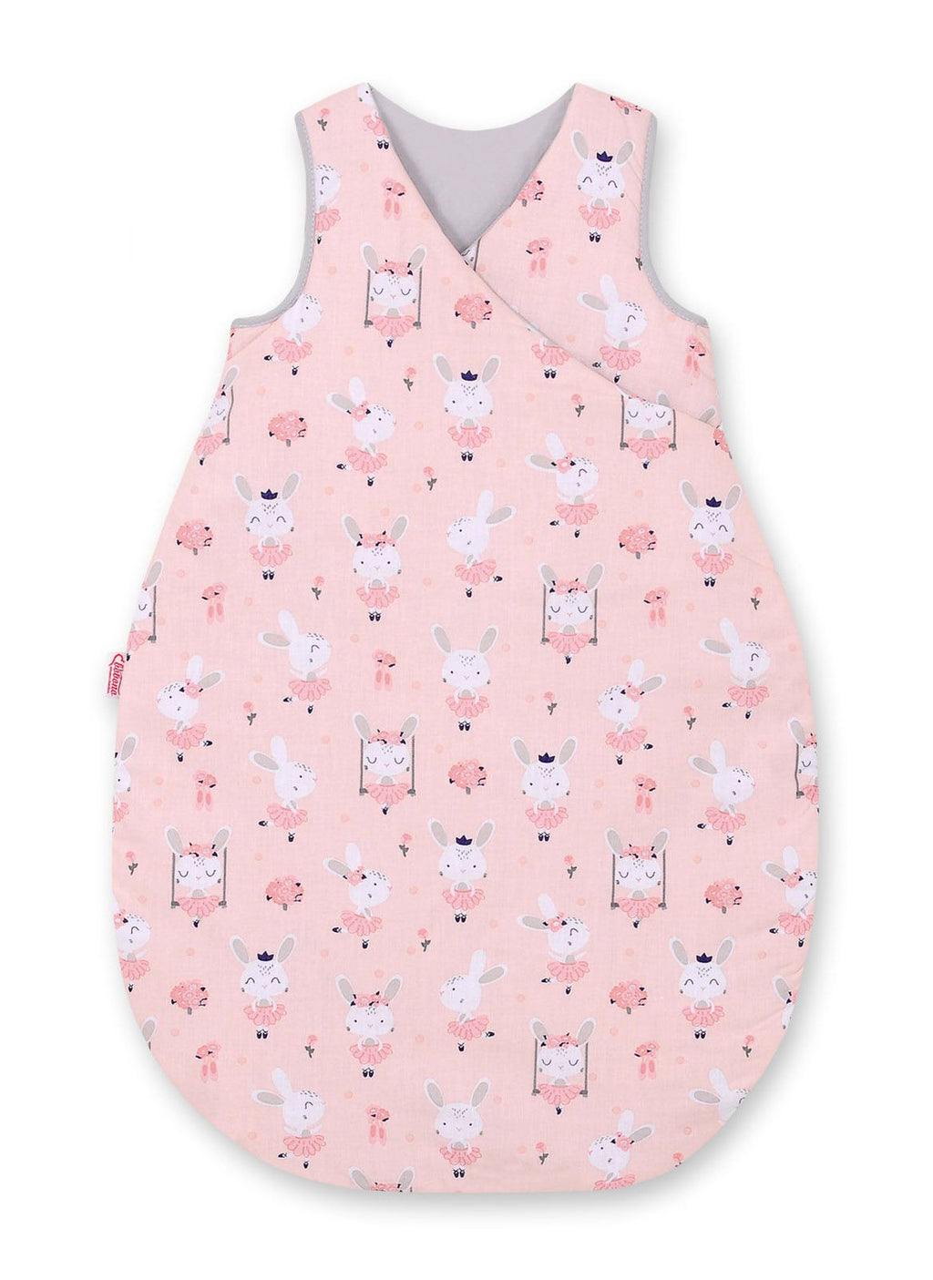 Cotton sleeping bag for children, size M, 3-12 months, TOG 2.5, all-season - ballerinas powder pink