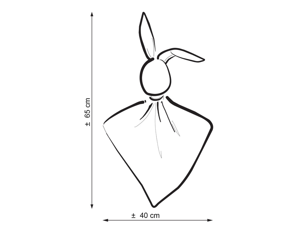 DOUDOU Cuddly bunny double-sided cotton and minky - Turquoise train - grey