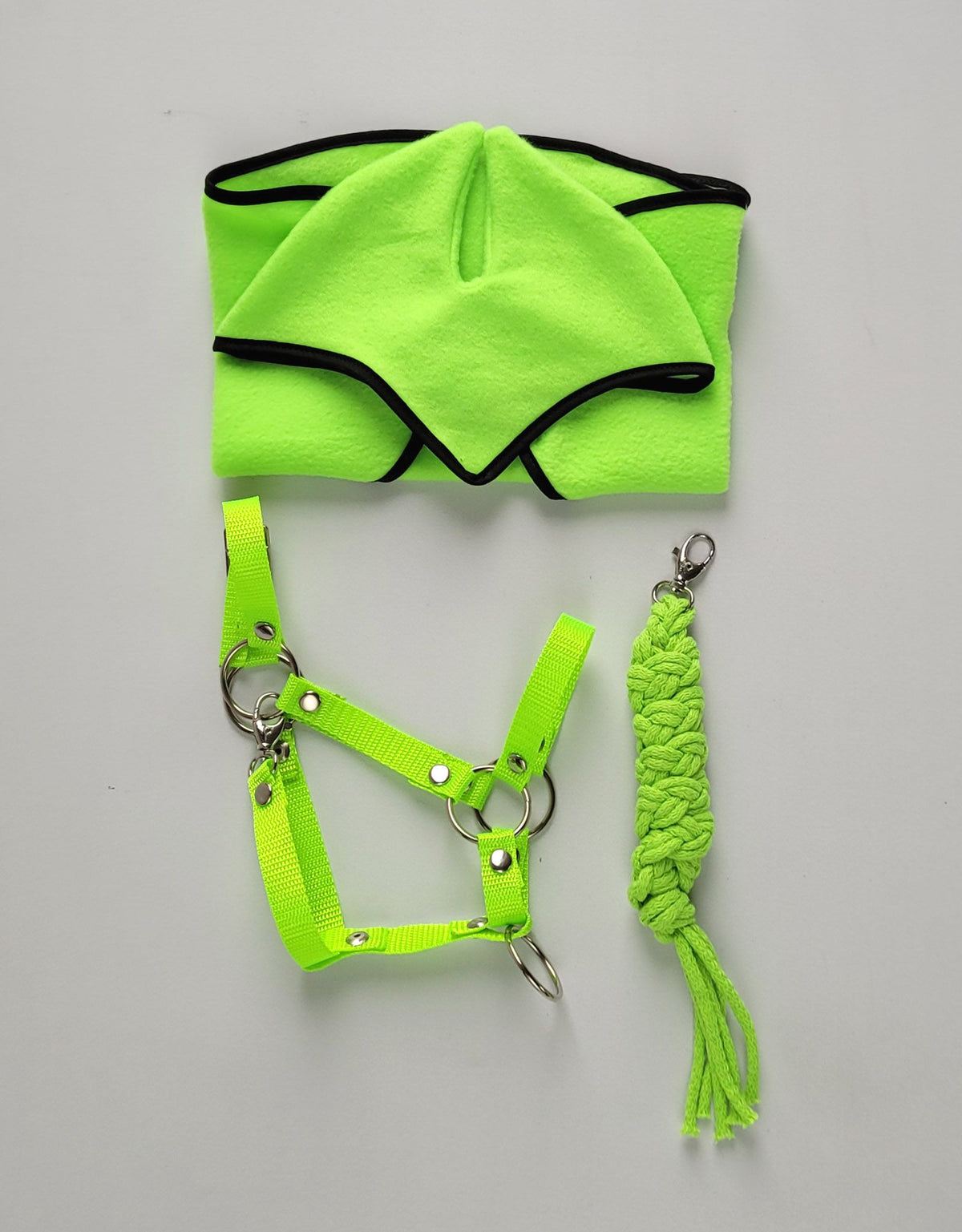 The adjustable halter for Hobby Horse A3 - neon green
