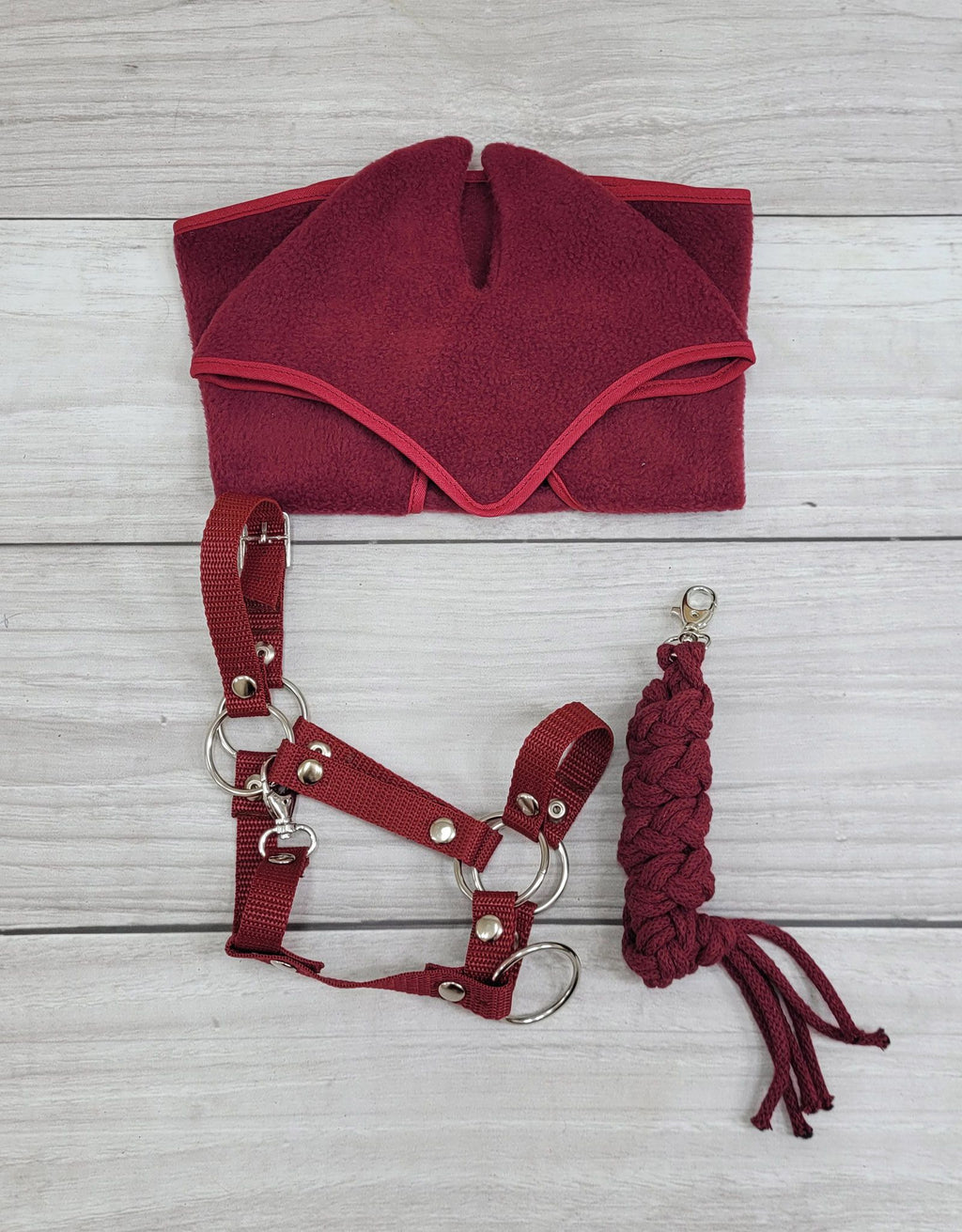 The adjustable halter for Hobby Horse A3 - burgundy