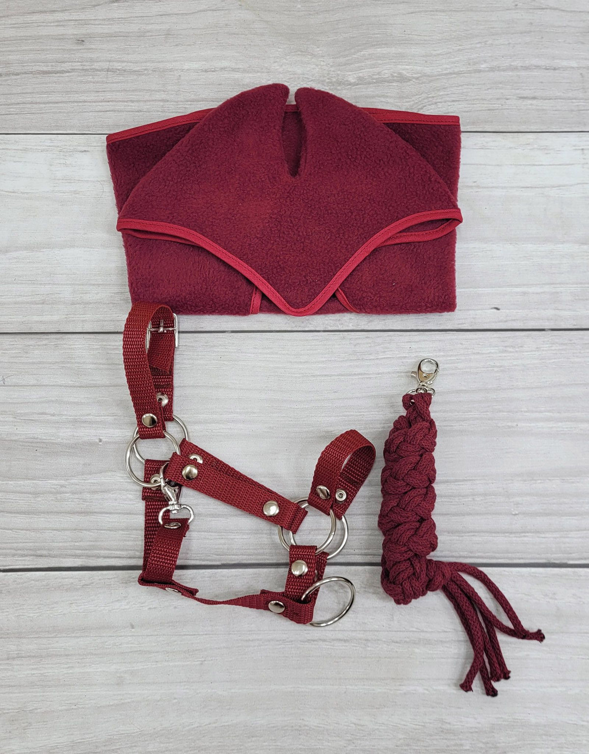 The adjustable halter for Hobby Horse A3 - burgundy