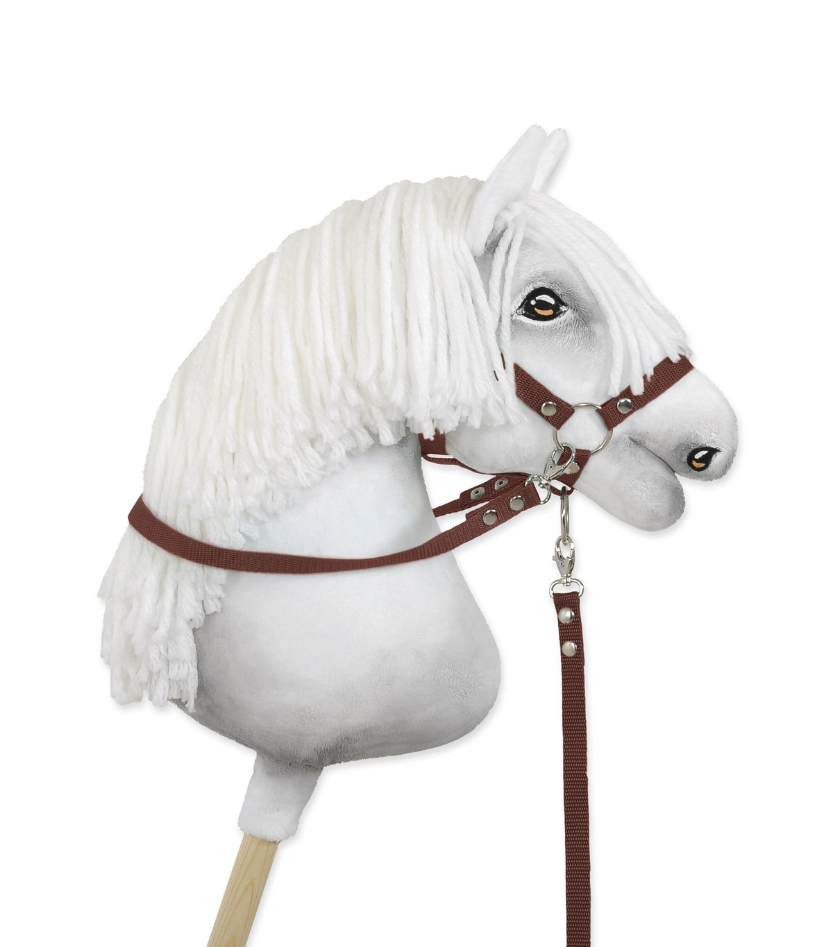Hobby Horse reins for halters - brown