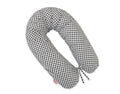 Cotton pillowcase for pregnancy pillow Longer - Black mini-rosette